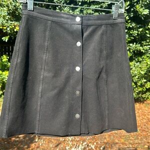 Wilfred Button Up Mini Skirt Sz 4 Faux Suede